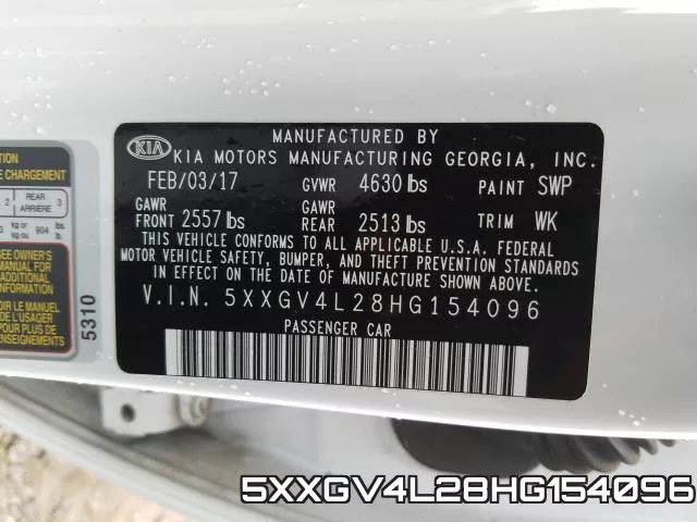 5XXGV4L28HG154096 фото 2