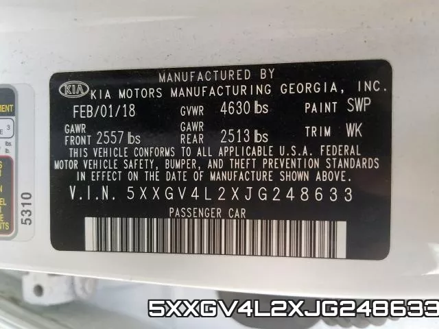 5XXGV4L2XJG248633 фото 2