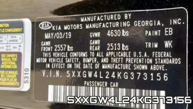 5XXGW4L24KG373156 фото 2