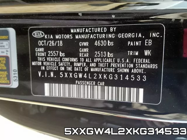 5XXGW4L2XKG314533 фото 2
