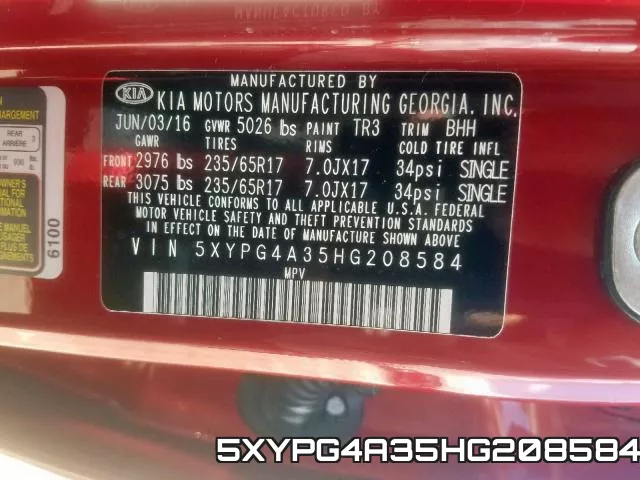 5XYPG4A35HG208584 фото 2