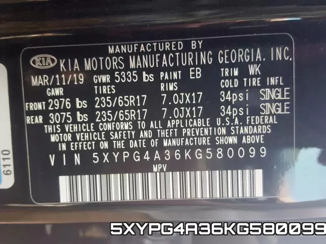 5XYPG4A36KG580099 фото 2