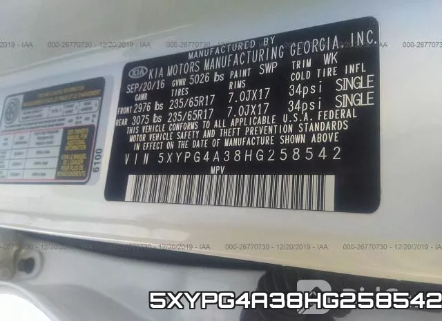 5XYPG4A38HG258542 фото 10