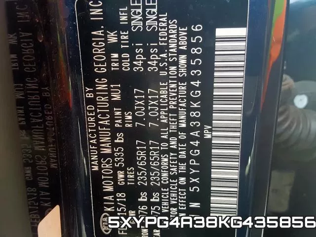 5XYPG4A38KG435856 фото 2