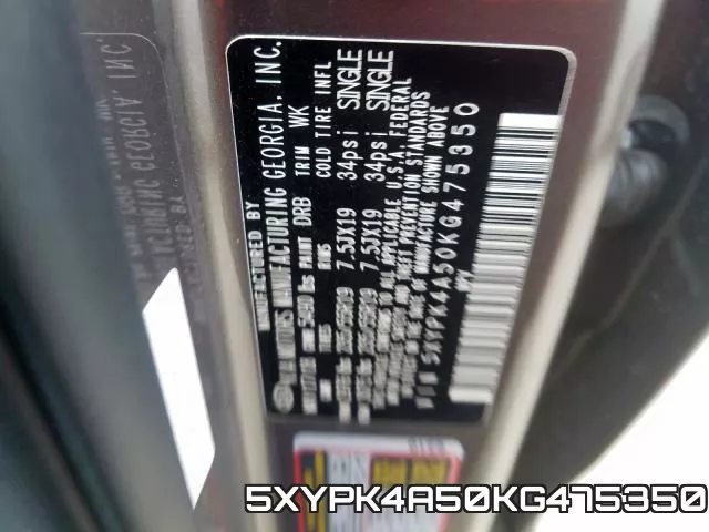 5XYPK4A50KG475350 фото 2