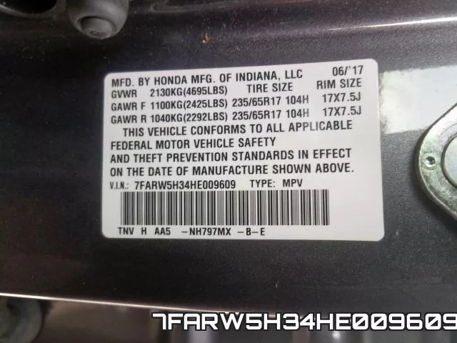 7FARW5H34HE009609 фото 2