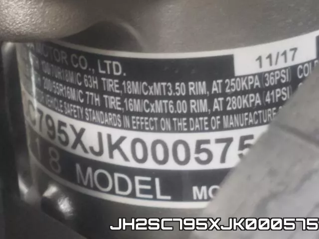 JH2SC795XJK000575 фото 2