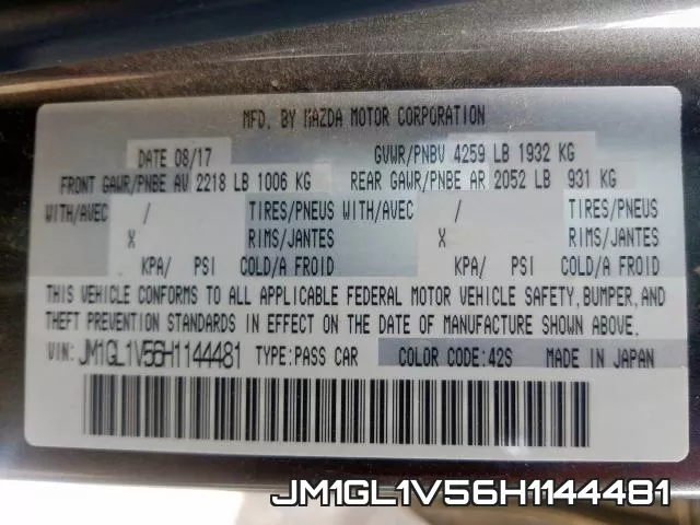 JM1GL1V56H1144481 фото 2