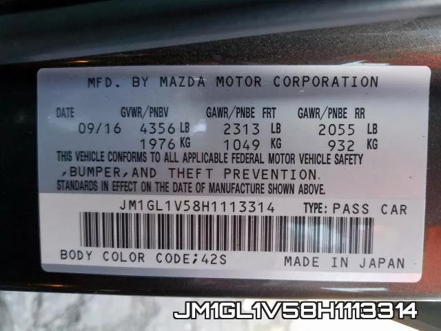 JM1GL1V58H1113314 фото 2