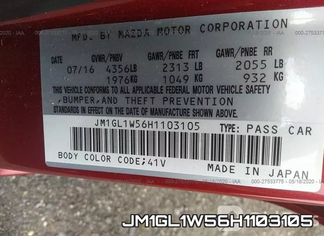 JM1GL1W56H1103105 фото 10