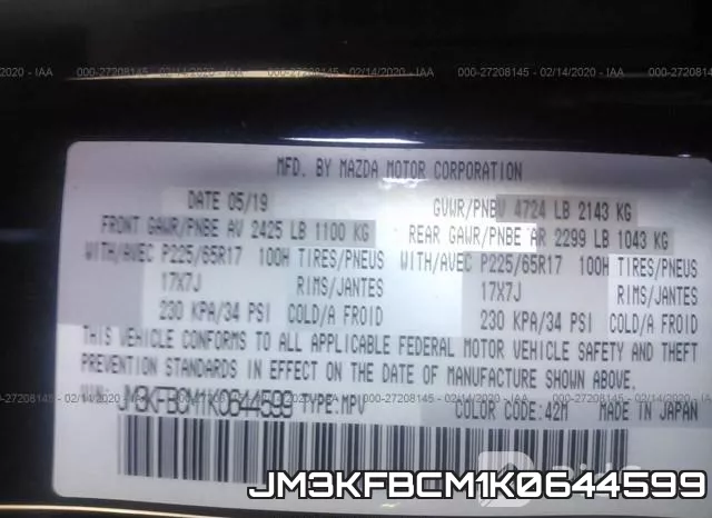 JM3KFBCM1K0644599 фото 10
