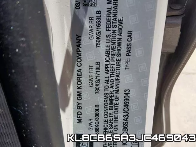 KL8CB6SA3JC469043 фото 2