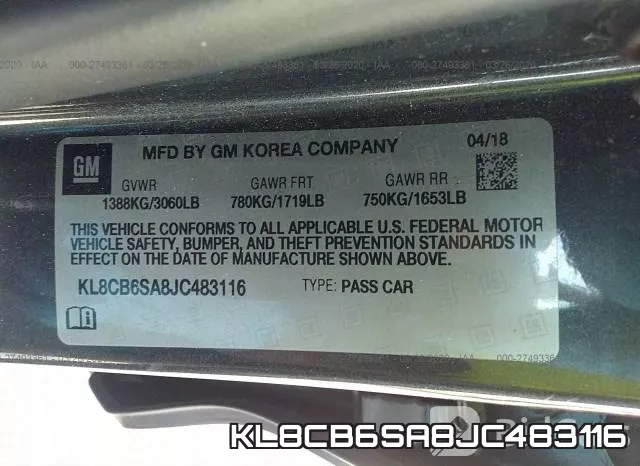 KL8CB6SA8JC483116 фото 10
