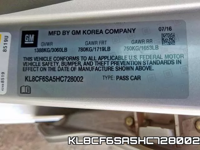 KL8CF6SA5HC728002 фото 2