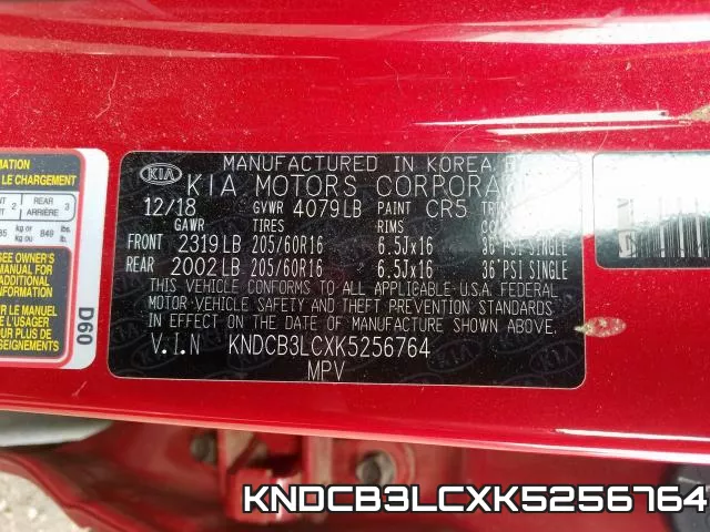 KNDCB3LCXK5256764 фото 2