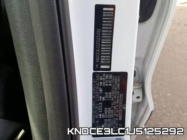 KNDCE3LC1J5125292 фото 2