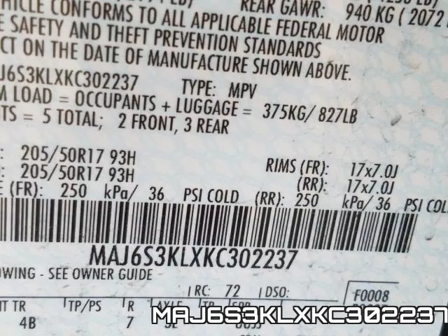MAJ6S3KLXKC302237 фото 2