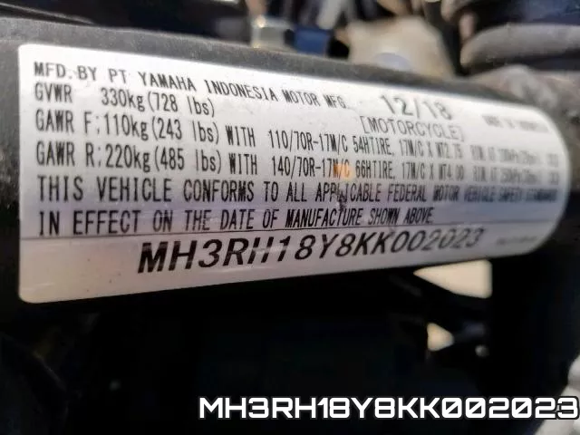 MH3RH18Y8KK002023 фото 2