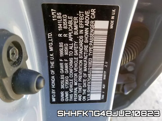 SHHFK7G48JU210823 фото 2