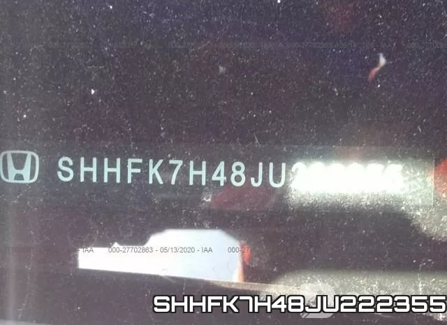 SHHFK7H48JU222355 фото 10