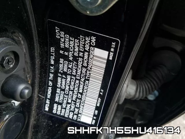 SHHFK7H55HU416134 фото 2