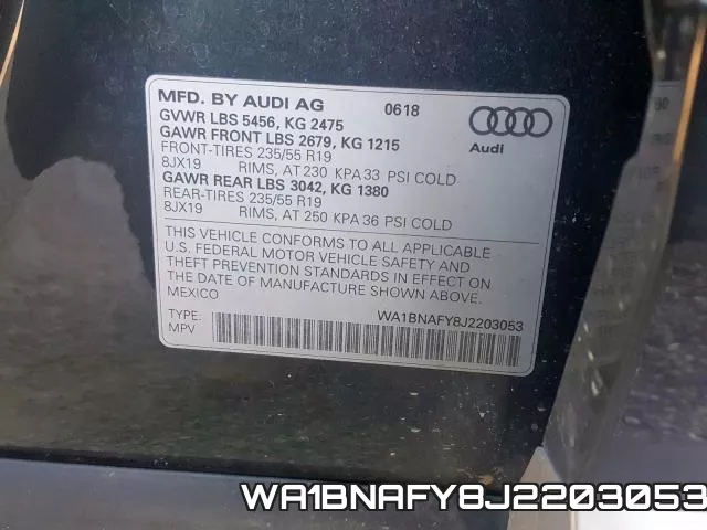 WA1BNAFY8J2203053 фото 2