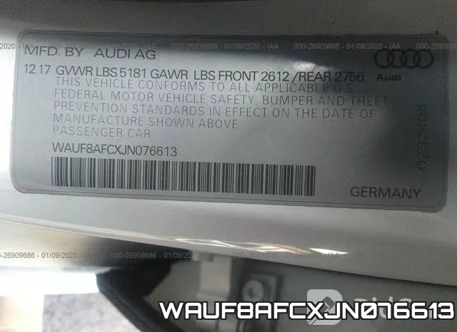 WAUF8AFCXJN076613 фото 10