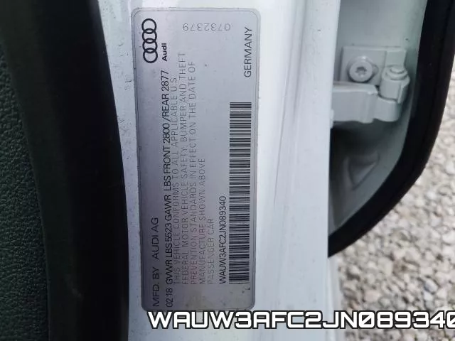 WAUW3AFC2JN089340 фото 2
