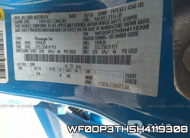 WF0DP3TH5H4119308 фото 10