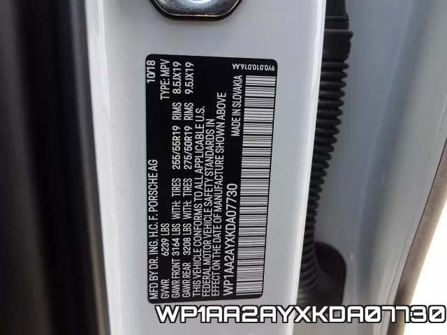 WP1AA2AYXKDA07730 фото 2