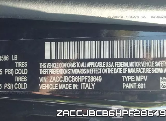ZACCJBCB6HPF28649 фото 10