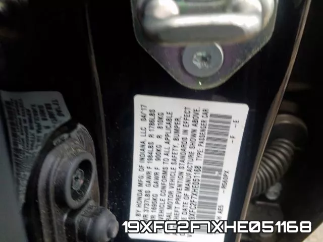 19XFC2F7XHE051168 фото 2