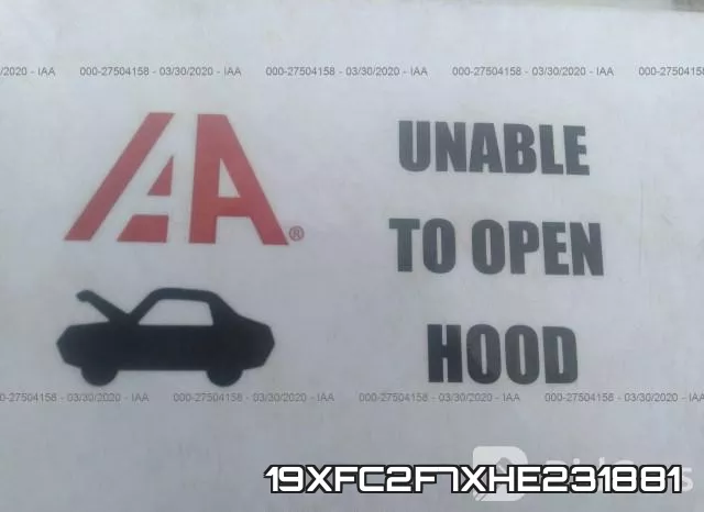 19XFC2F7XHE231881 фото 2