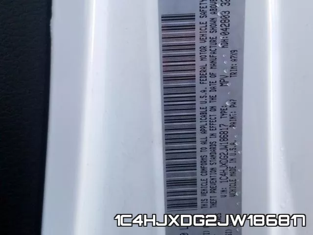 1C4HJXDG2JW186817 фото 2