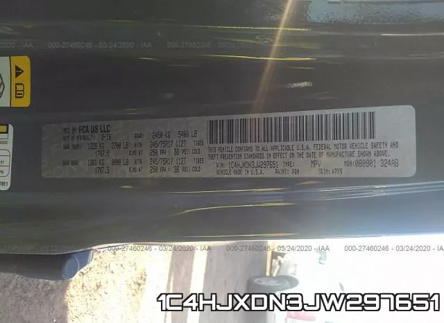 1C4HJXDN3JW297651 фото 10
