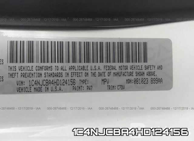 1C4NJCBA4HD124156 фото 10