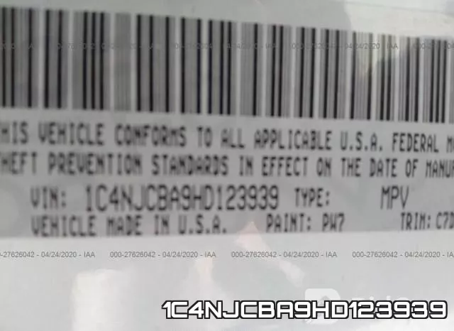 1C4NJCBA9HD123939 фото 10
