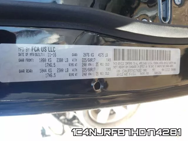 1C4NJRFB7HD174281 фото 2