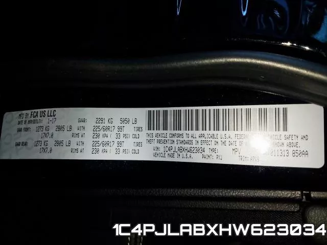 1C4PJLABXHW623034 фото 2