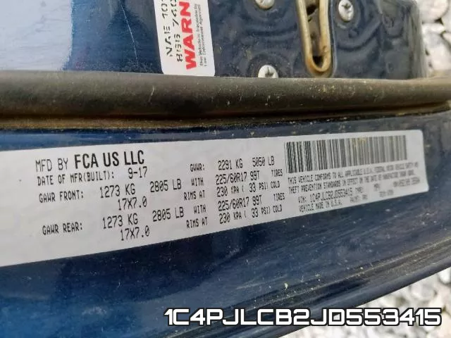 1C4PJLCB2JD553415 фото 2