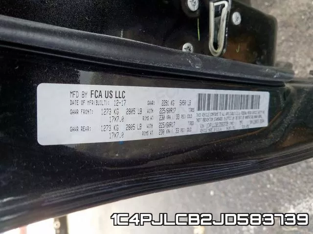 1C4PJLCB2JD583739 фото 2