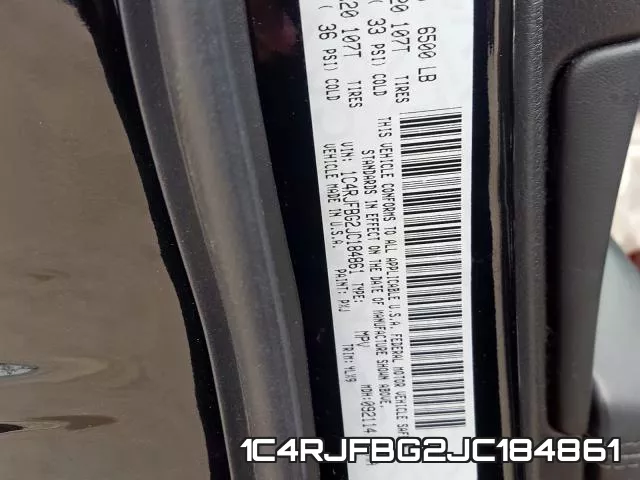 1C4RJFBG2JC184861 фото 2