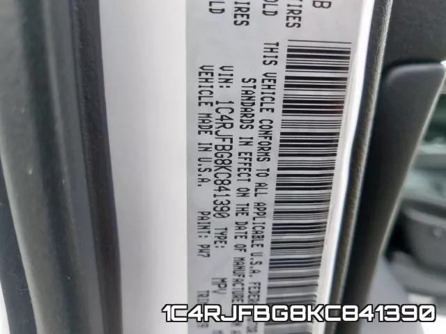 1C4RJFBG8KC841390 фото 2