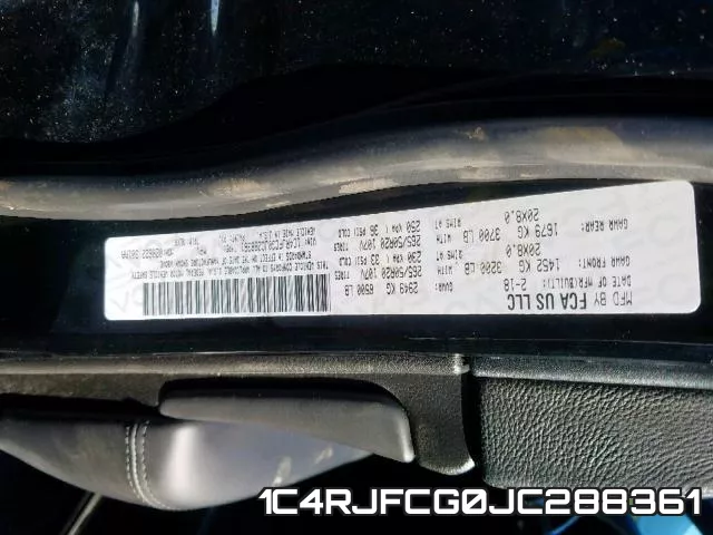 1C4RJFCG0JC288361 фото 2