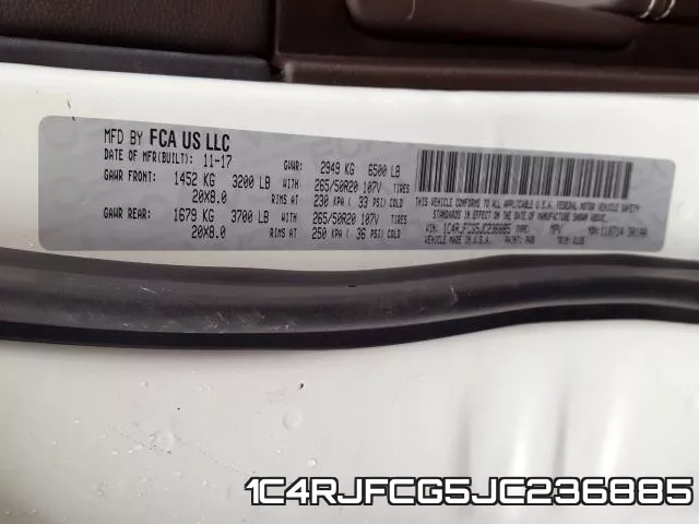 1C4RJFCG5JC236885 фото 2