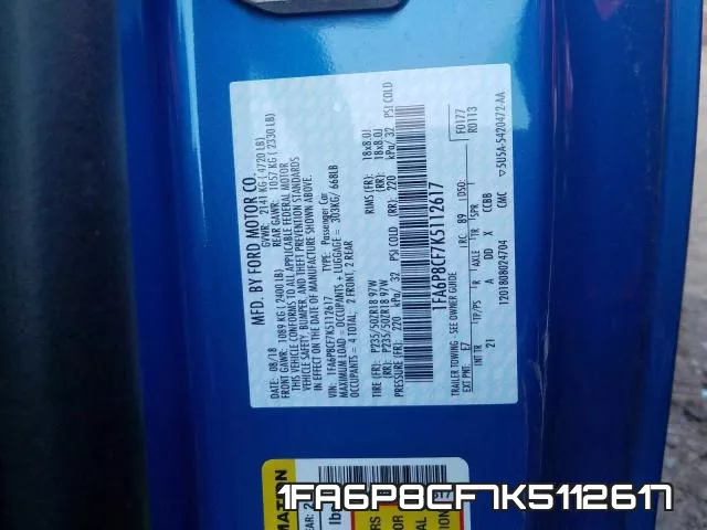 1FA6P8CF7K5112617 фото 2