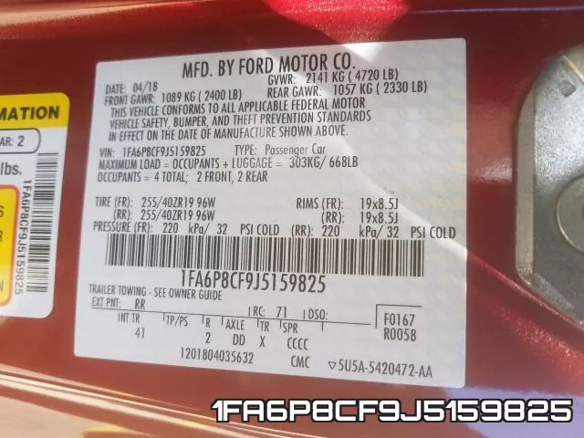 1FA6P8CF9J5159825 фото 2