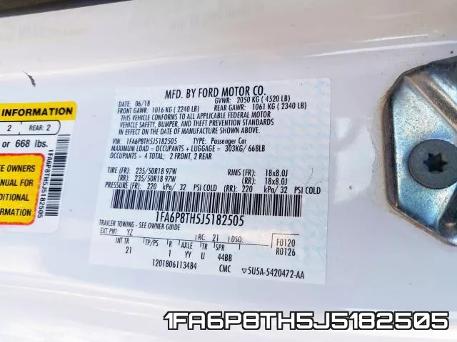 1FA6P8TH5J5182505 фото 2