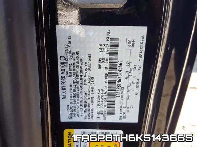 1FA6P8TH6K5143665 фото 2