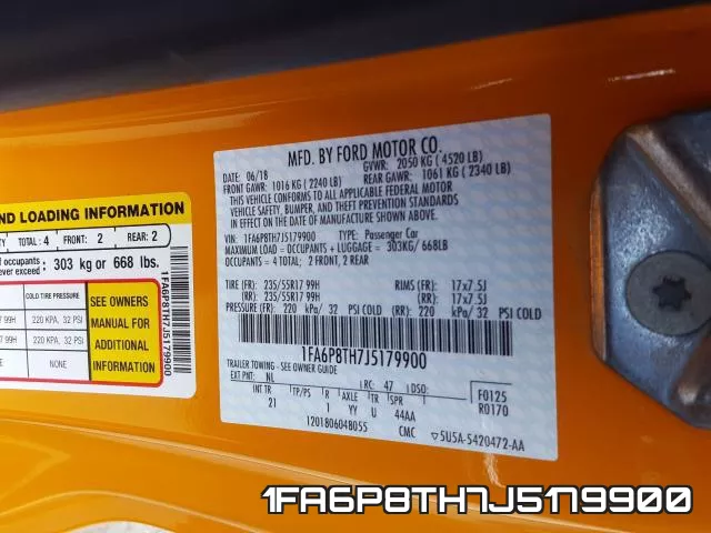 1FA6P8TH7J5179900 фото 2